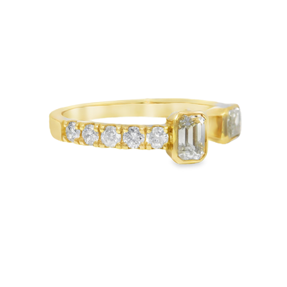 0.92CT Diamond Ring 18K White Gold