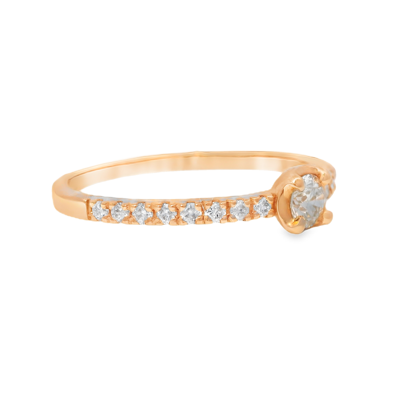 0.30CT Diamond Ring 18k Rose Gold