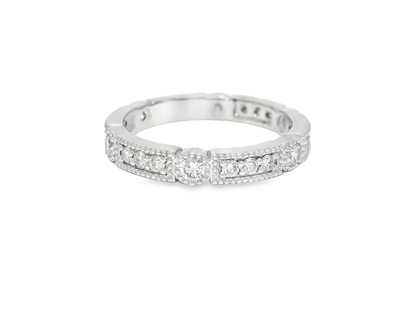 0.69CT Diamond Ring 14k White Gold