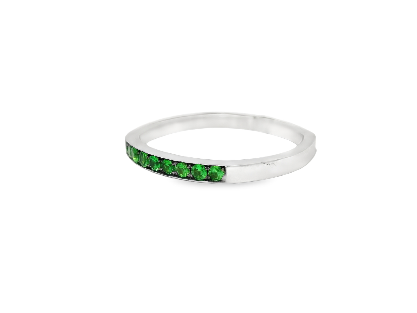 0.16CT Tsavorite Ring 14k White Gold