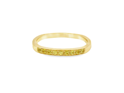 0.17CT Yellow Sapphire Ring 14k Yellow Gold