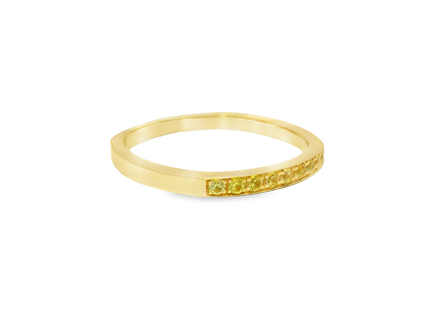 0.17CT Yellow Sapphire Ring 14k Yellow Gold