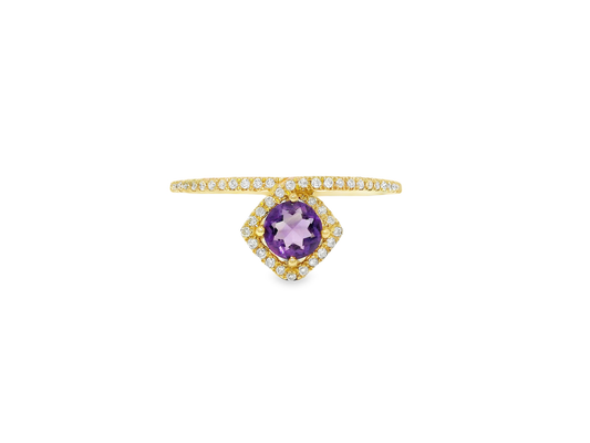 0.44CT Mixed Sapphire Ring 14k Yellow Gold