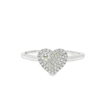 0.15CT Diamond Ring 14k White Gold