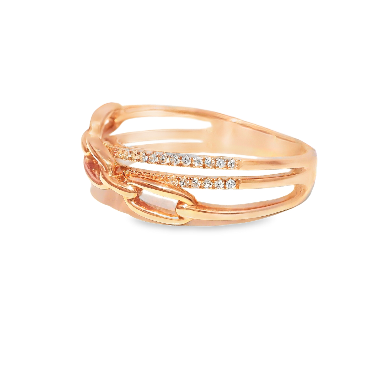 0.11CT Diamond Ring 14k Rose Gold