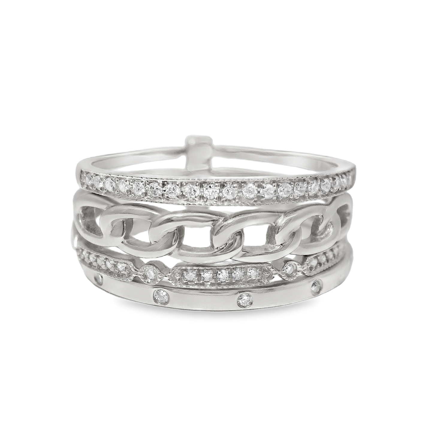0.17CT Diamond Ring 14k White Gold