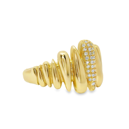 0.12CT Diamond Ring 14k Yellow Gold