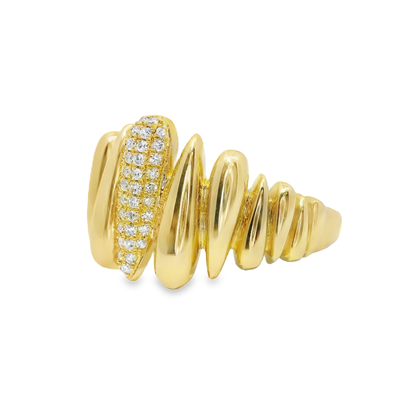 0.12CT Diamond Ring 14k Yellow Gold