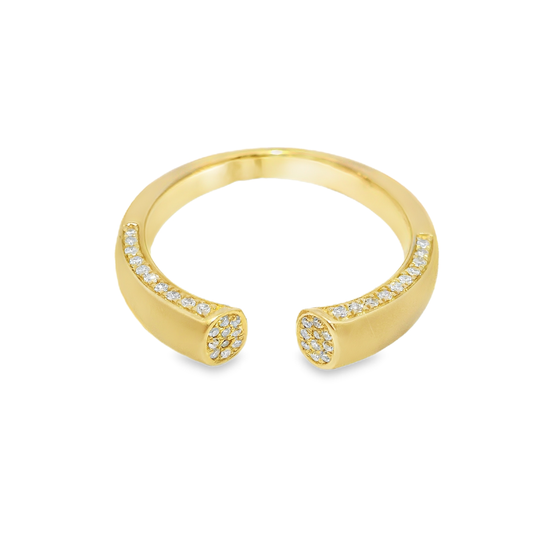 0.18CT Diamond Ring 14k Yellow Gold