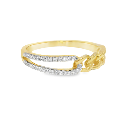 0.08CT Diamond Ring 14k Yellow Gold