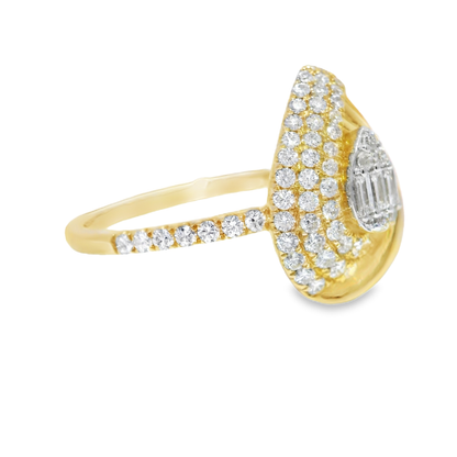 0.47CT Diamond Ring 14k Yellow Gold