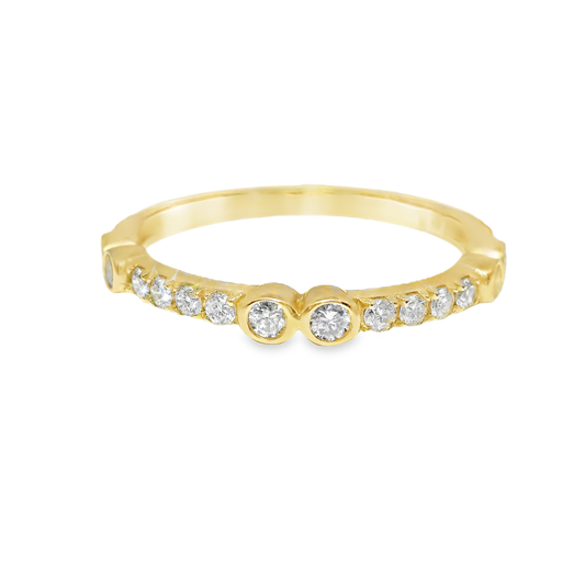 0.29CT Diamond Ring 18k Yellow Gold