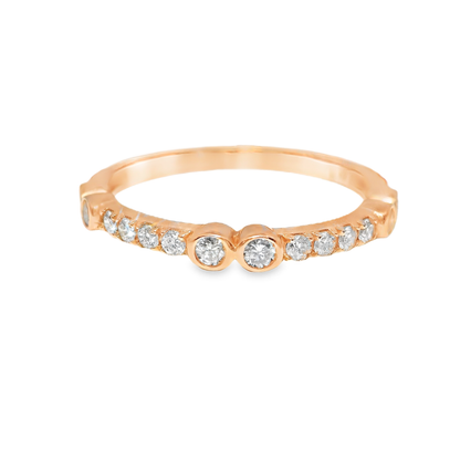 0.29CT Diamond Ring 18k Yellow Gold