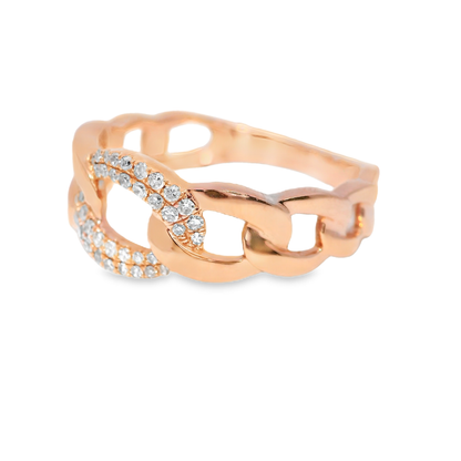 0.15CT Diamond Ring 14k Rose Gold