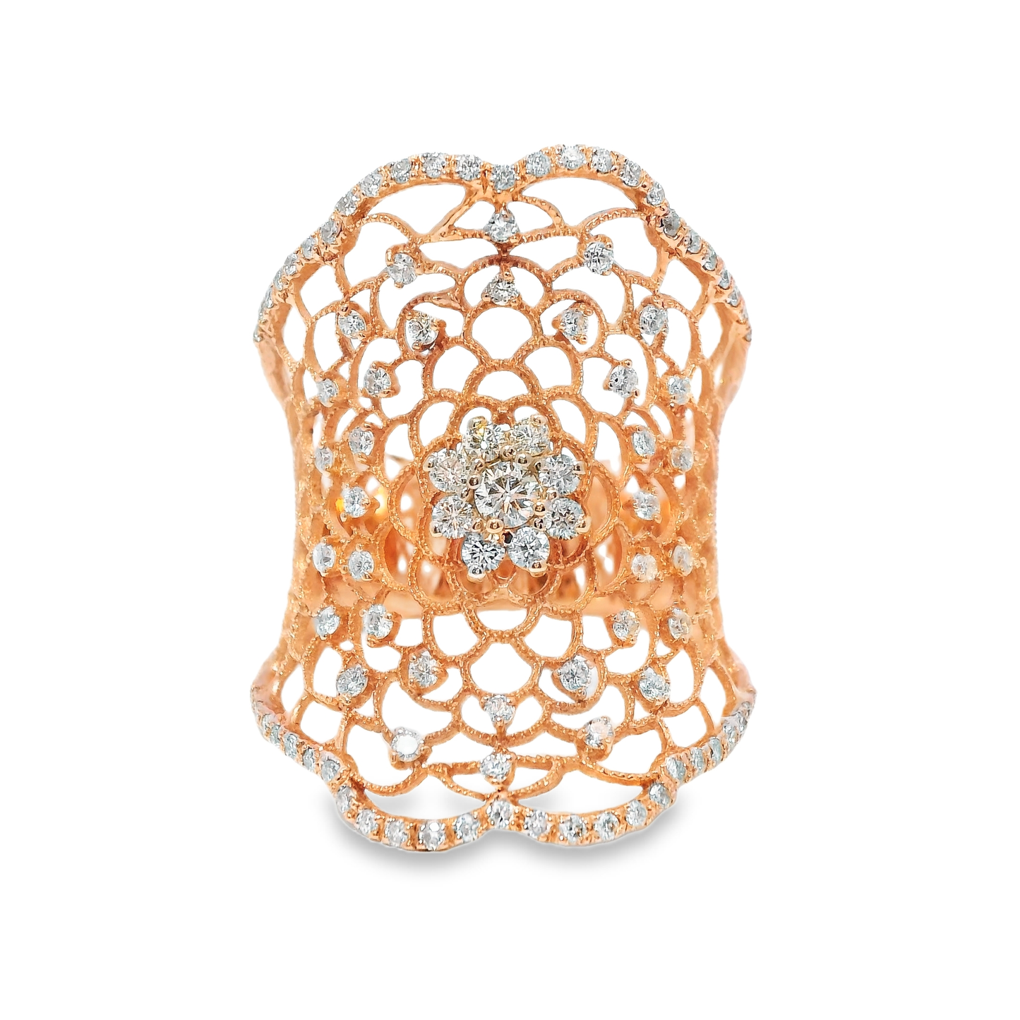 0.94CT Diamond Ring 14k Rose Gold