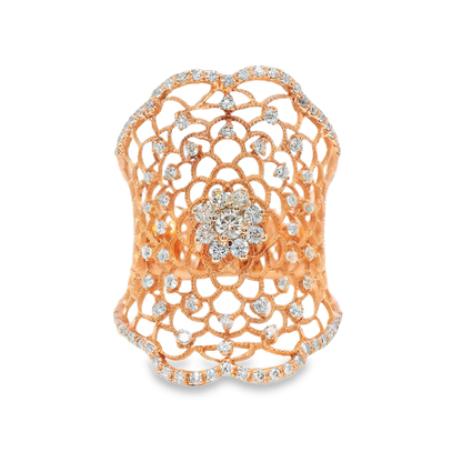 0.94CT Diamond Ring 14k Rose Gold