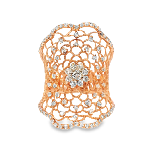 0.94CT Diamond Ring 14k Rose Gold