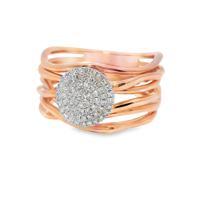 0.21CT Diamond Ring 14k Rose Gold