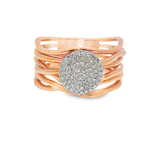 0.21CT Diamond Ring 14k Rose Gold