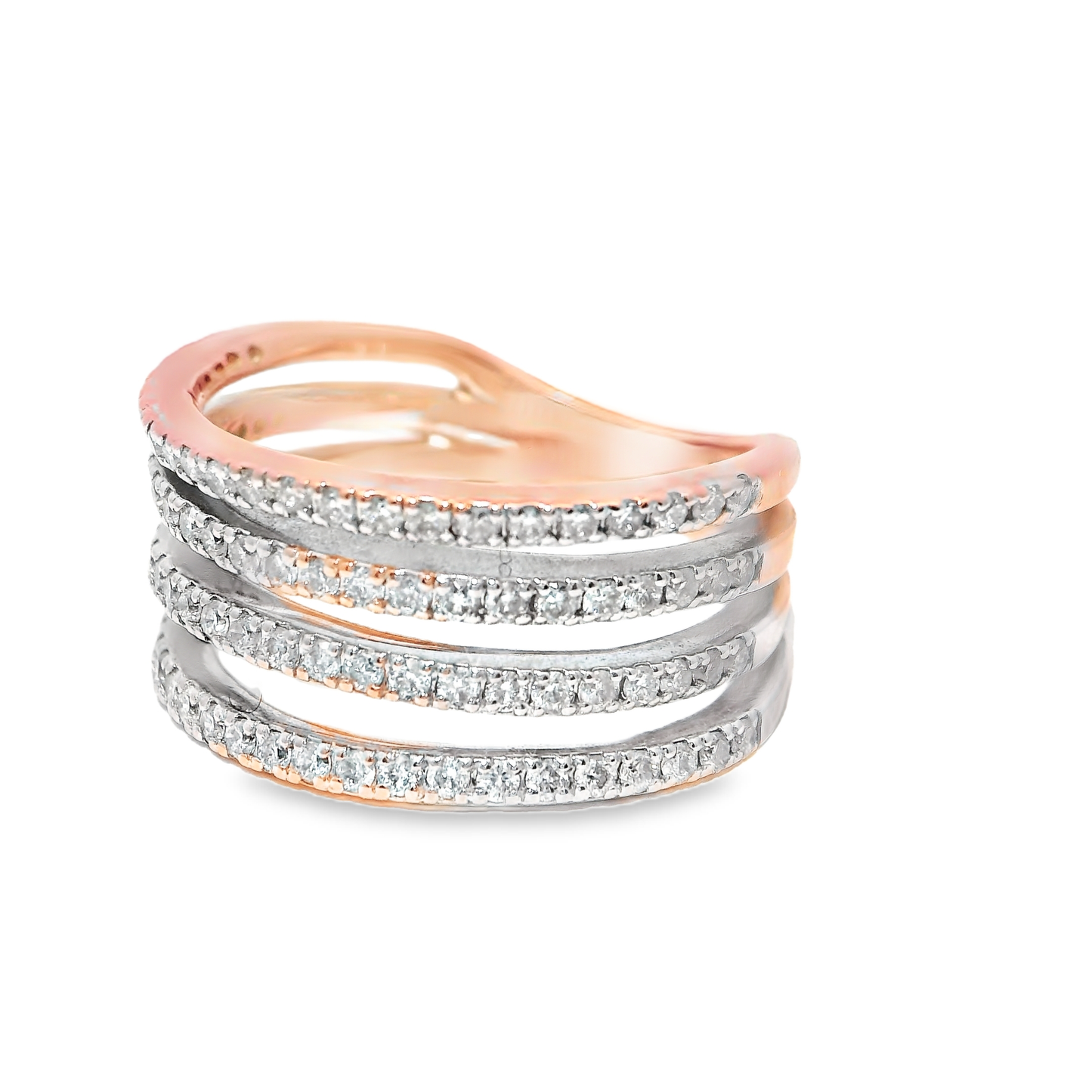 0.80CT Diamond Ring 14k Rose Gold
