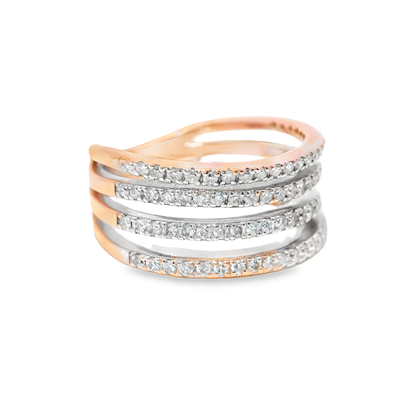 0.80CT Diamond Ring 14k Rose Gold