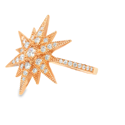 0.49CT Diamond Ring 14k Rose Gold