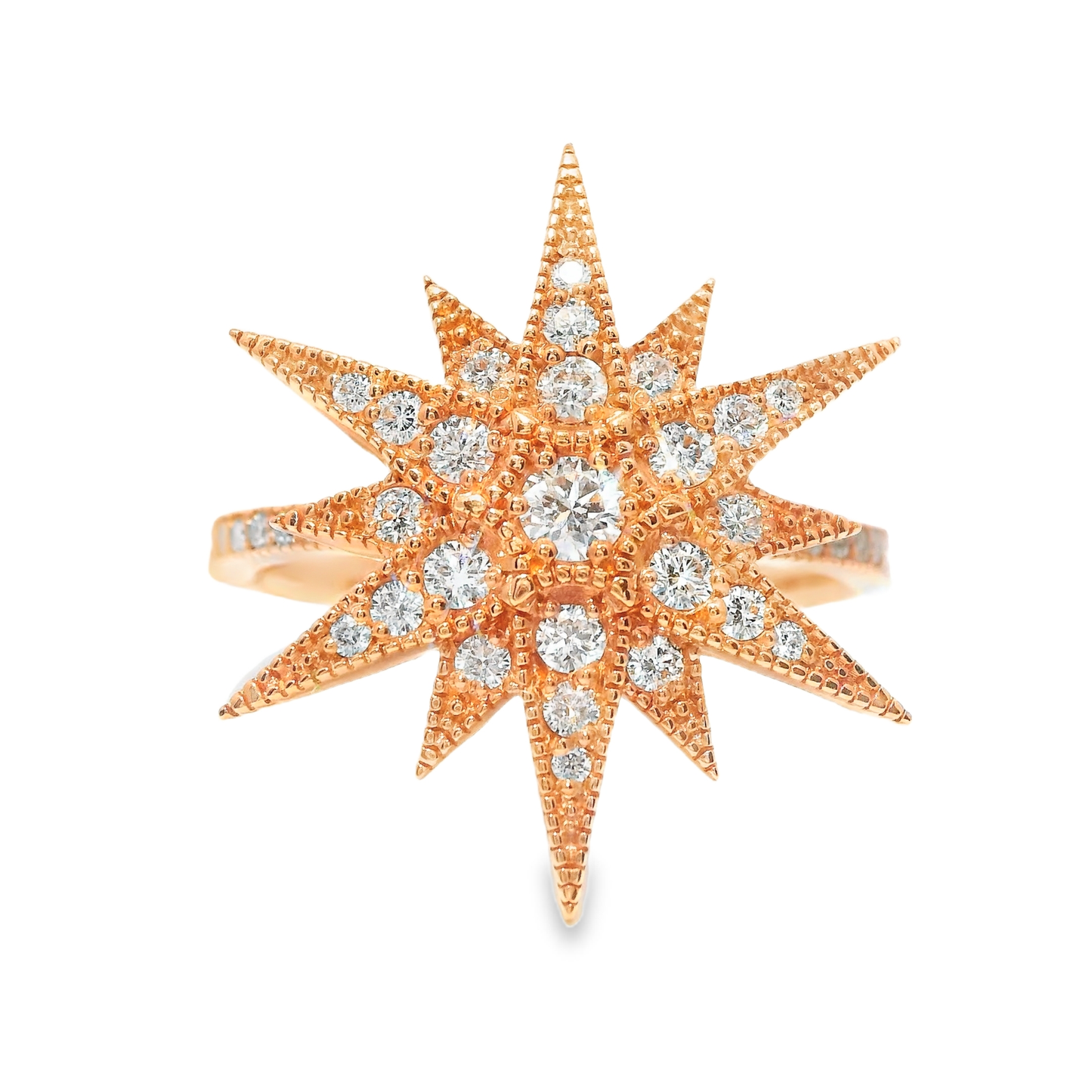 0.49CT Diamond Ring 14k Rose Gold