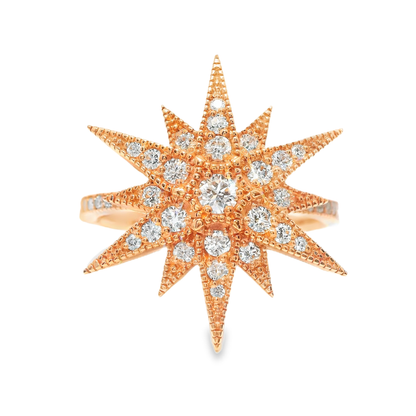 0.49CT Diamond Ring 14k Rose Gold