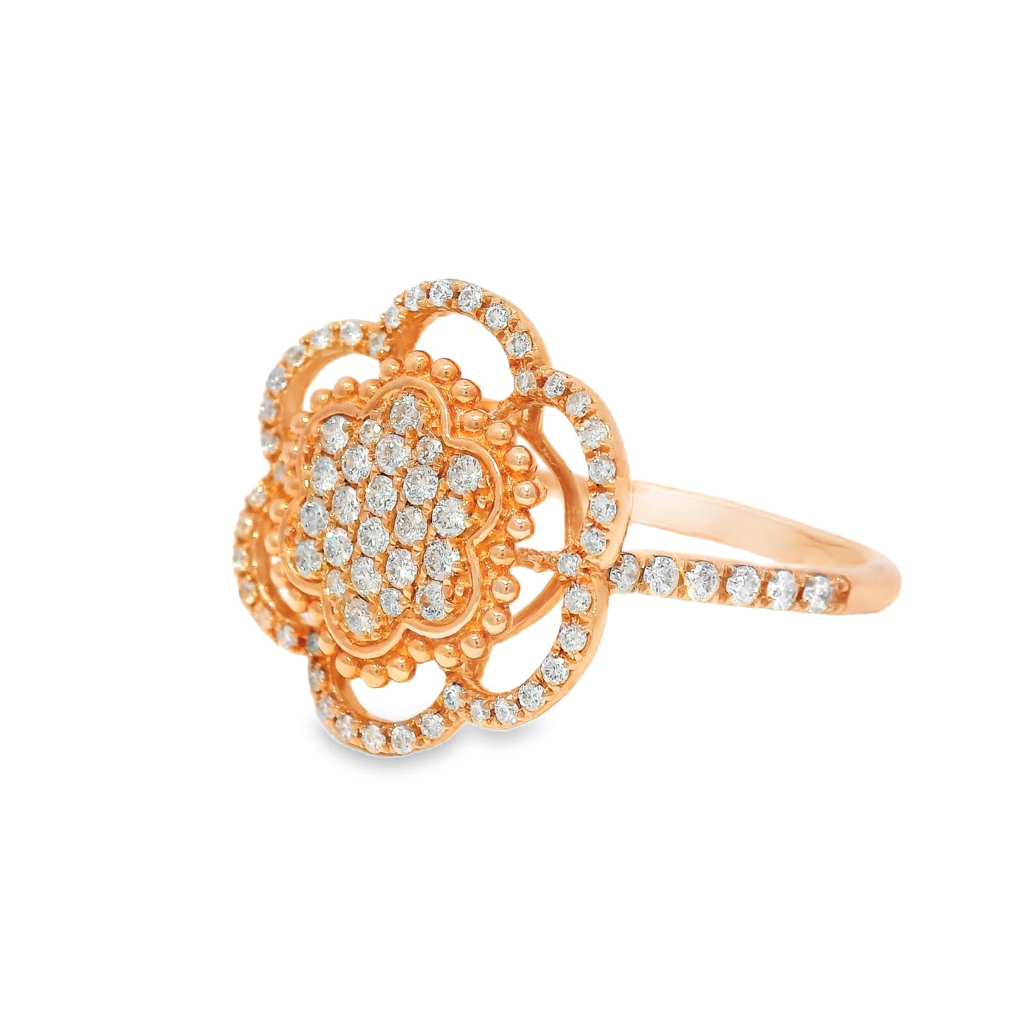 0.39CT Diamond Ring 14k Rose Gold