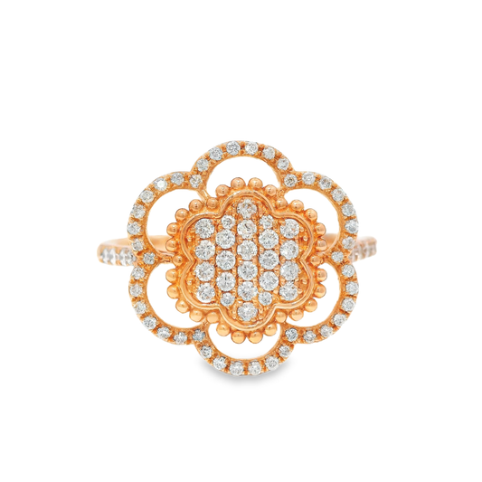 0.39CT Diamond Ring 14k Rose Gold