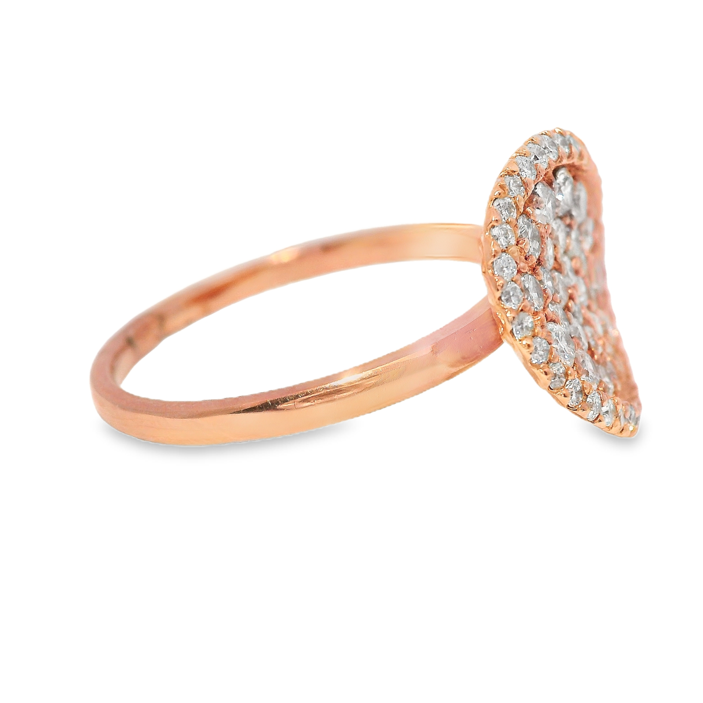 0.80CT Diamond Ring 14K Rose Gold