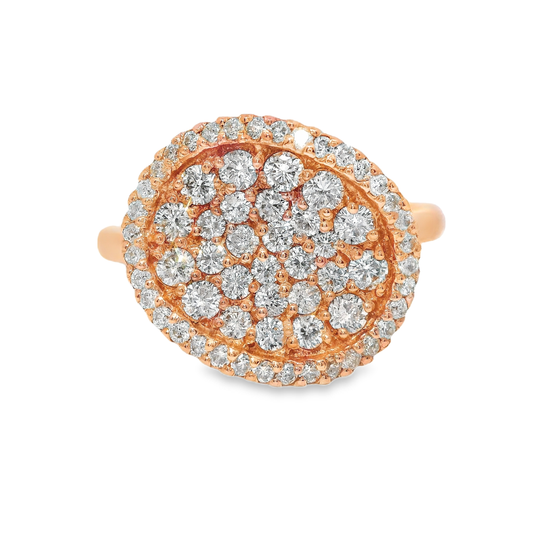 0.80CT Diamond Ring 14K Rose Gold