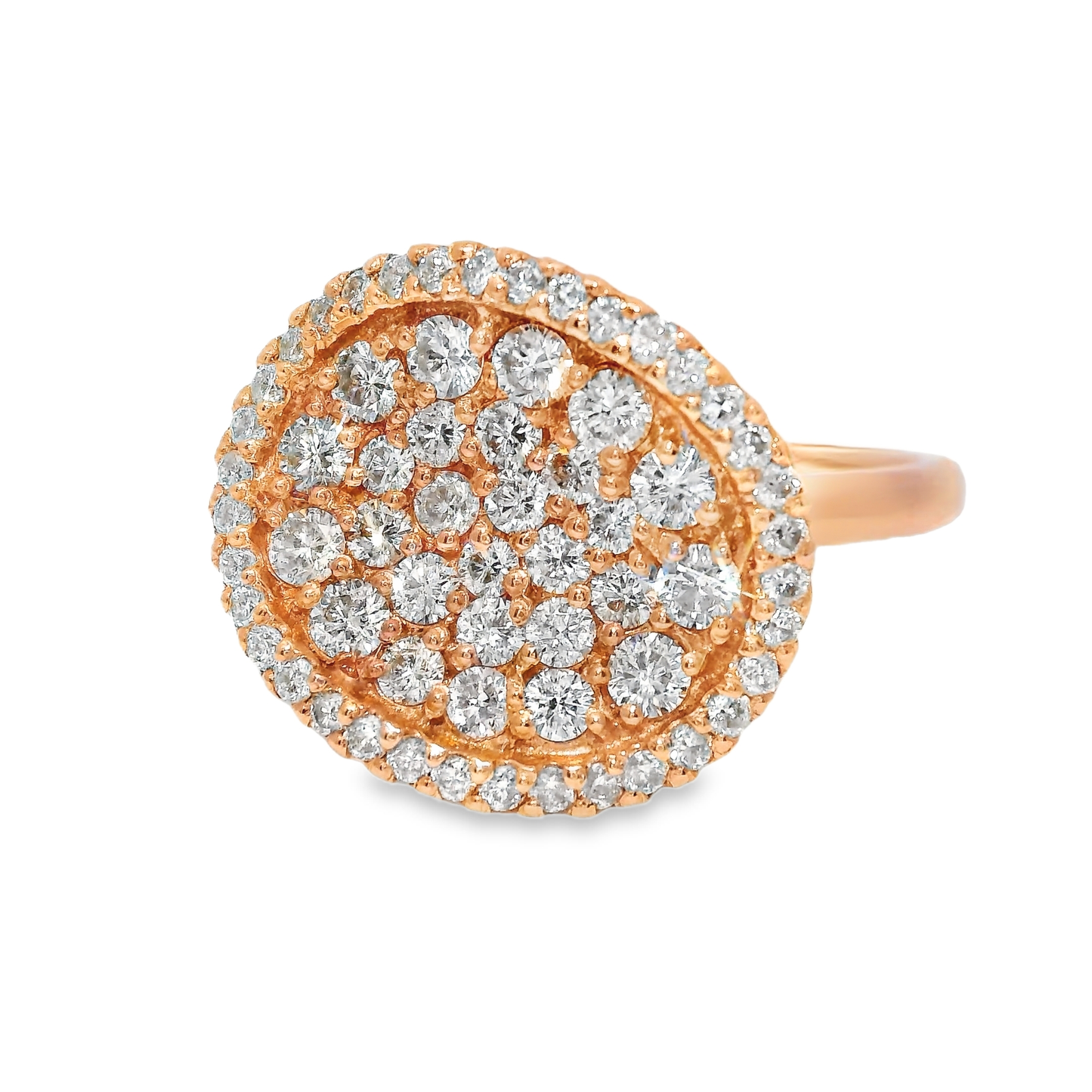 0.80CT Diamond Ring 14K Rose Gold