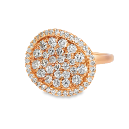 0.80CT Diamond Ring 14K Rose Gold