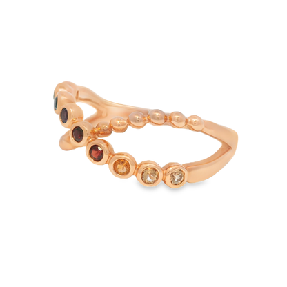 0.26CT Mix Sapphire Ring 14k Rose Gold