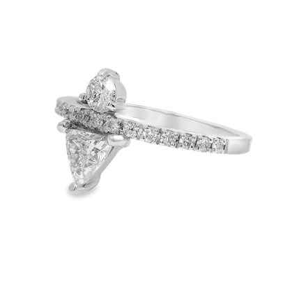 0.70CT Diamond Ring 18K White Gold
