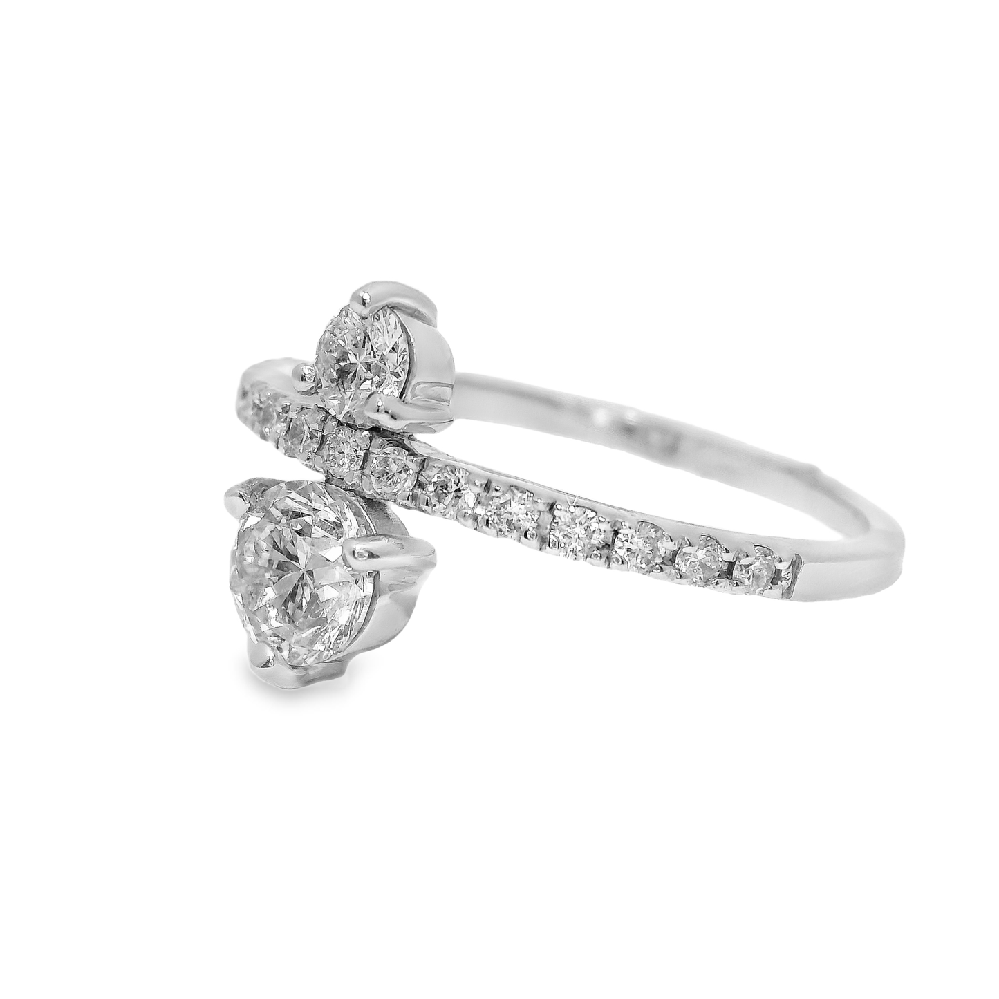 0.72CT Diamond Ring 18K White Gold