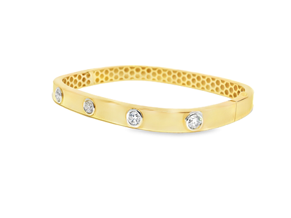 1.19CT Diamond Bangle 18k Rose Gold