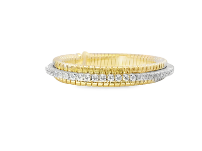 3.79CT Diamond Bangle 14K Yellow Gold