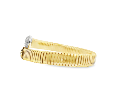 0.96CT Diamond Bangle 14k Yellow Gold