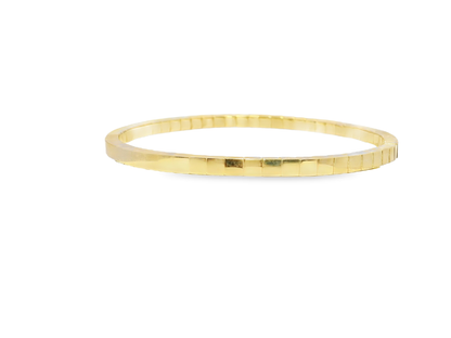 Plain Square Stretch Bangle 14k Yellow Gold