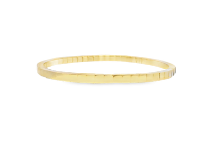 Plain Square Stretch Bangle 14k Yellow Gold