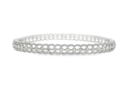 1.65CT Diamond Bangle 18k White Gold