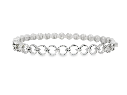 1.55CT Diamond Bangle 18k White Gold