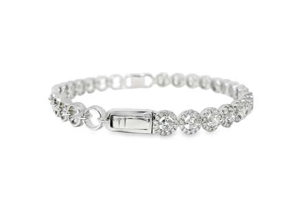 1.55CT Diamond Bangle 18k White Gold