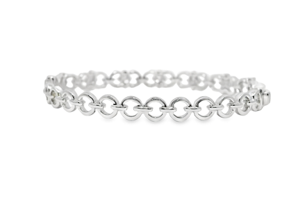 1.60CT Diamond Bangle 18k White Gold