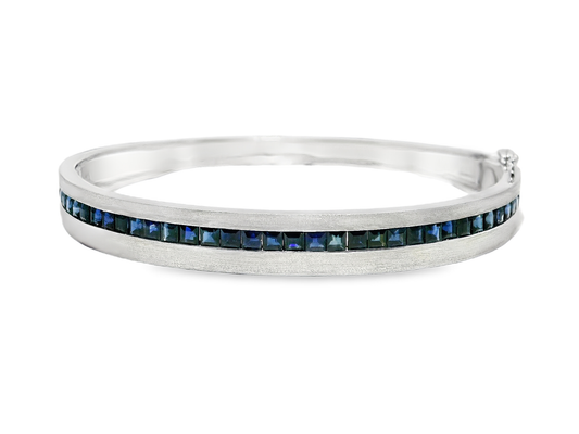 3.22CT Blue Sapphire 14k White Gold
