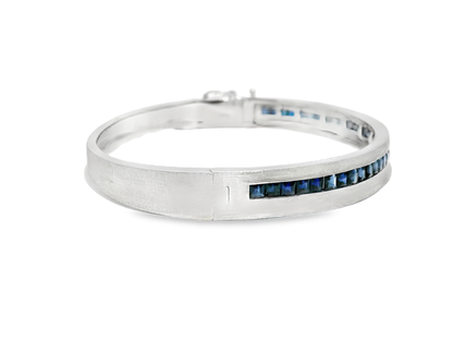 3.22CT Blue Sapphire 14k White Gold