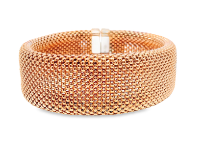0.95CT Diamond Bangle 14k Rose Gold