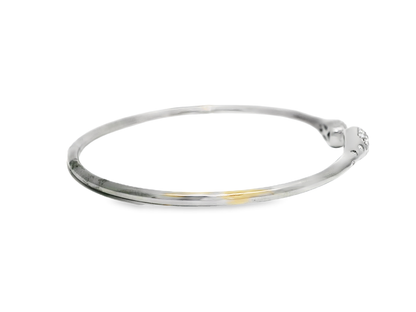 0.45CT Diamond Bangle 18k White Gold
